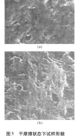 圖5 干摩擦狀態(tài)下試樣形貌